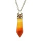 Carnelian Bullet Pendant with SS Chain