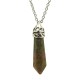 Unakite Bullet Pendant with SS Chain