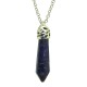 Lapis Bullet Pendant with SS Chain