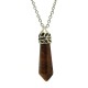 Tiger Eye Bullet Pendant with SS Chain