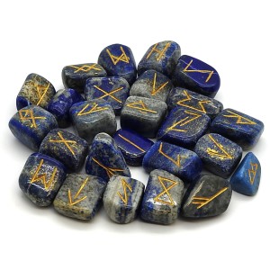 Lapis Rune Stones 20-30mm