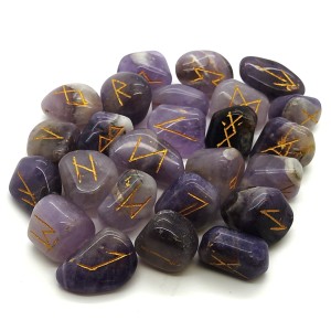 Amethyst Rune Stones 20-30mm Amethyst Rune Stones 20-30mm