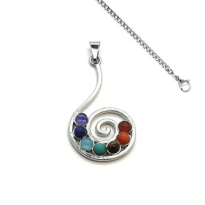 Chakra Swirl Metal Pendant Chakra Swirl Metal Pendant