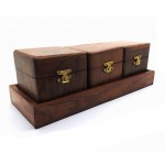 Rosewood Box with Tray - 3 Pcs Set 