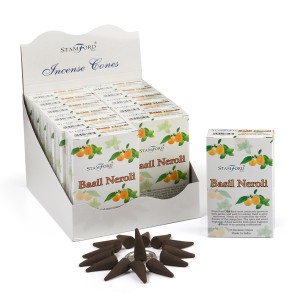 Basil & Neroli Incense Cones (12 Pks) Stamford