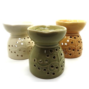 Ceramic Burner with Flower OB7 - 1 Pc