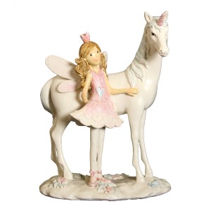 Princess Fairy & Unicorn H: 17.5 x L:13cm 32724