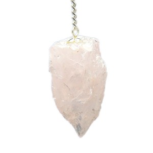 Rose Quartz Rough Pendulum