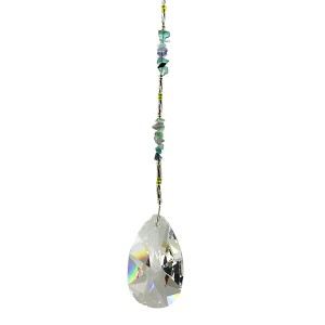 Almond 50mm Crystal Beads (5B)