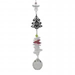30mm Crystal Ball with Silver Xmas Tree (2C)