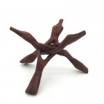 Wooden Cobra Tripod Stand 4in Brown
