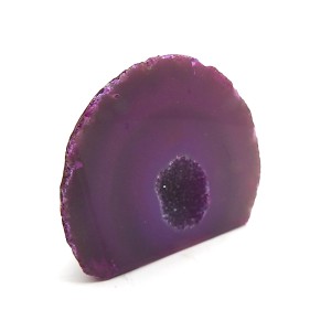Agate Geodes Polished Pink (Size: 3) Brazil