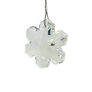 Snow Flake 40mm Crystal on Wire (26A)