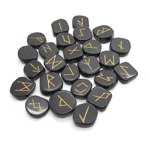 Obsidian Rune Stones 20-30mm