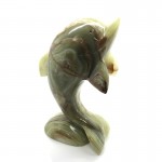 Multi Green Onyx Hand Carved Marble Dolphin 4kg