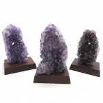 Amethyst Cluster on Wooden Base (1000-1200g)