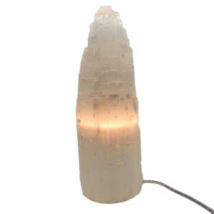 Selenite Mountain Lamp 30cm Complete