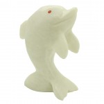 Himalayan White Hand Carved Marble Dolphin 8"- 1 Pcs