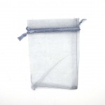 Organza Bag Silver H:12 x W:9cm (12 Pcs)