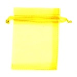 Organza Bag Yellow H:12 x W:9cm (12 Pcs)