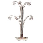 Metal Silver Wire Tree Display Stand 15"