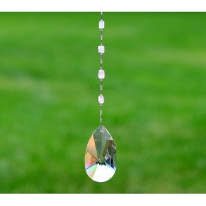 Almond 76mm Crystal Beads (7B)