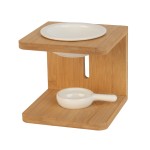 Ceramic Oil Burner Wooden Frame H:11 x W:12cm 1100