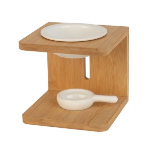 Ceramic Oil Burner Wooden Frame H:11 x W:12cm 1100