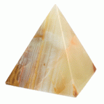 Multi Green Onyx Hand Carved Marble Pyramid 1.5 x 1.5" - (4cm)