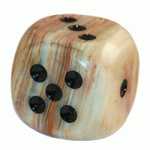 Multi Green Onyx Hand Carved Marble Dice (1.5in)