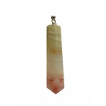 Calcite Strawberry Point Pendant Silver Plated