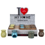 Ceramic Oil Burner H:7.5 x W:7cm - 2004 - 20 Pcs Display Box