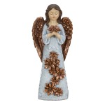 Angel Standing Brown Flower H:34 X W:15cm - 2008