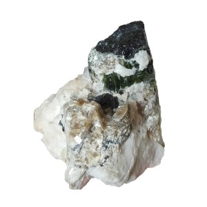 Tourmaline Black with Lepdolite and Feldspar Cluster in Matrix Wt: 403g
