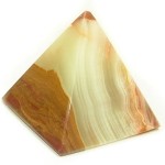 Multi Green Onyx Hand Carved Marble Pyramid 3" (8cm)