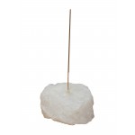 White Snow Quartz Rough Stone Incense Holder 1 Pc