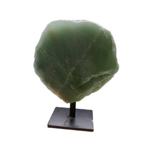Green Quartz on Metal Stand - One side Polished Green Quartz on Metal Stand - One side Polished