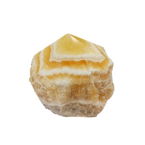 Calcite Orange Rough with Smooth Polished Point Wt:326g Calcite Orange Rough with Smooth Polished Point Wt:326g