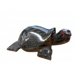 Black Zebra Granite Marble Turtle 5"