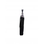 Tourmaline Rough Pendant Silver Plated Cap - 1 Pc