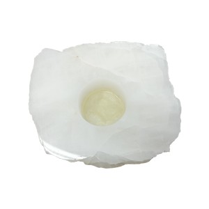 Rock Crystal (Clear Quartz) Tealight Holder Polished Top