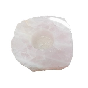 Rose Quartz Tealight Holder Polished Top