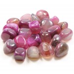 Agate Pink Banded Tumbled Stone 20-40mm (500g)
