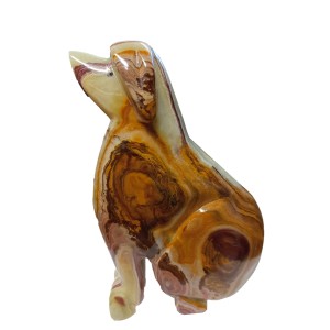 Multi Green Onyx Hand Carved Marble Dog H:15 x W:10cm Multi Green Onyx Hand Carved Marble Dog H:15 x W:10cm