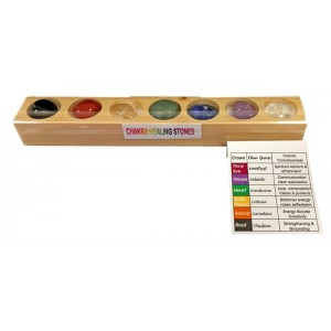 Chakra Healing Stone Box Wooden