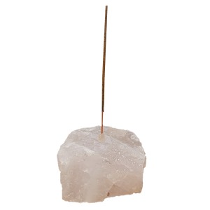 Rose Quartz Rough Stone Incense Holder
