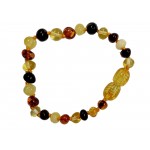 Amber Baroque Nugget Bracelet Small Adult (Multi)