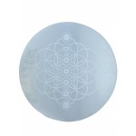 Selenite Charging Plate Round 12cm Mandala Design