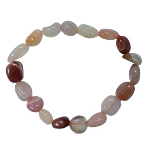 Moonstone (Nuggets) Tumbled Stone Stretch Bracelet