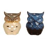 Owl Ceramic Oil Burner (Brown) H:14cm 8173 - 1 (The Top is Slightly Chipped)